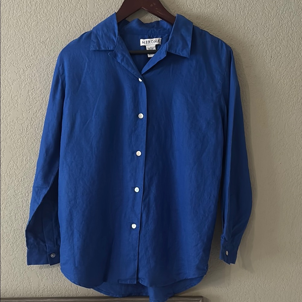 Merona Linen Blue Shirt